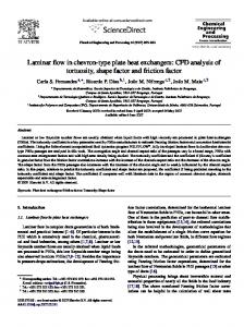 Laminar flow in chevron-type plate heat exchangers: CFD ... - Core