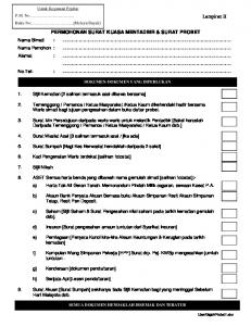 Lampiran II PERMOHONAN SURAT KUASA MENTADBIR & SURAT ...