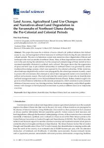 Land Access, Agricultural Land Use Changes and Narratives ... - MDPI