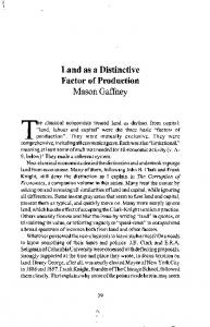 Land as a Distinctive Factor of Production - CiteSeerX