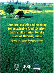 Land use analysis and planning for sustainable food