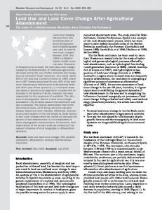 Land Use and Land Cover Change After Agricultural Abandonment