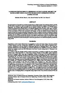 landslide susceptibility assesment in chittagong