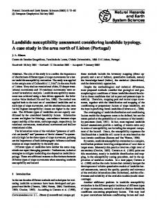 Landslide susceptibility assessment considering landslide typology. A ...