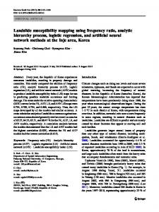 Landslide susceptibility mapping using frequency ratio, analytic ...