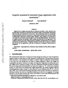 Langevin equations for landmark image registration with uncertainty