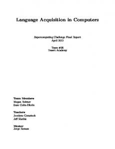 Language Acquisition in Computers