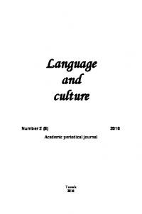 Language and culture