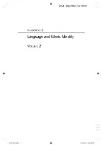 Language and Ethnic Identity