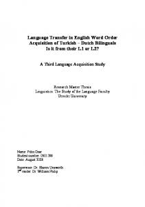 Language Transfer in English Word Order Acquisition ...