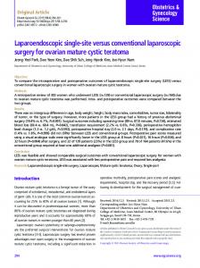 Laparoendoscopic single-site versus ... - KoreaMed Synapse