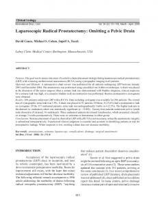 Laparoscopic Radical Prostatectomy: Omitting a Pelvic Drain - SciELO