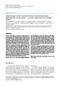 Laparoscopic rectal resection versus conventional open ... - JBUON