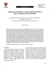 Laparoscopic sterilization vs. open method sterilization in dogs: a ...