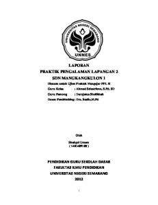 laporan praktik pengalaman lapangan 2 sdn mangkangkulon 1 ...