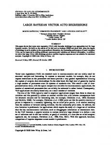 Large Bayesian vector auto regressions - Wiley Online Library