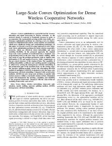 Large-Scale Convex Optimization for Dense Wireless