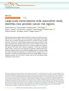 Large-scale transcriptome-wide association study identifies new