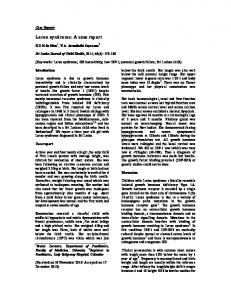 Laron syndrome: A case report