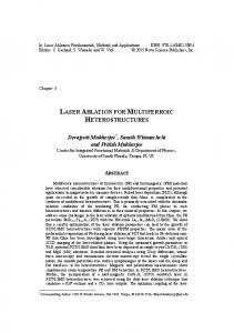 LASER ABLATION FOR MULTIFERROIC ...