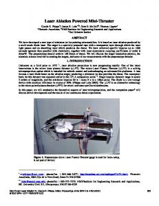 Laser Ablation Powered Mini-Thruster