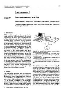 Laser spectrophotometry in the fetus