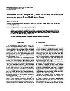 (Late Cretaceous) heteromorph ammonoid genus from Hokkaido, Japan