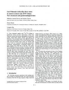 Late Paleozoic strikeslip shear zones in eastern ... - Wiley Online Library