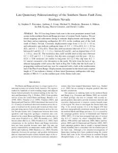 Late Quaternary Paleoseismology of the Southern ... - GeoScienceWorld