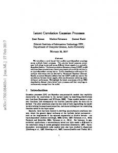 Latent Correlation Gaussian Processes