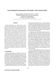 Latent Fingerprint Segmentation with Adaptive Total ... - IEEE Xplore