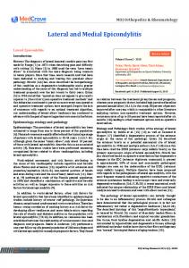 Lateral and Medial Epicondylitis