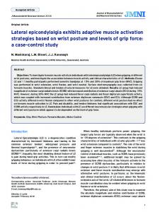 Lateral epicondylalgia exhibits adaptive muscle