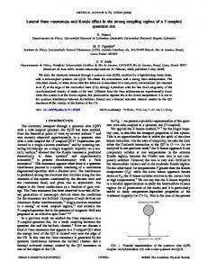 Lateral Fano resonances and Kondo effect in the ... - APS Link Manager