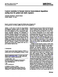 Lateral resolution in focused electron beam-induced ... - Springer Link