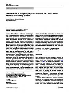 Lateralization of Frequency-Specific Networks for Covert Spatial ...