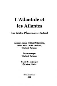 L'Atlantide et les Atlantes