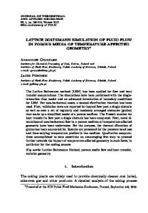 LATTICE BOLTZMANN SIMULATION OF FLUID