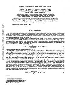 Lattice Computations of the Pion Form Factor