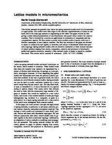 Lattice models in micromechanics