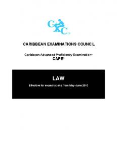 Law - Caribbean Examinations Council