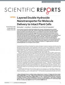 Layered Double Hydroxide Nanotransporter for ... - Semantic Scholar