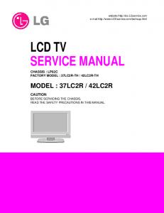 LCD TV SERVICE MANUAL - Jordans Manuals