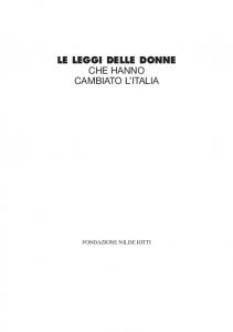 Le leggi delle donne che hanno cambiato l'Italia - Fondazione Nilde ...