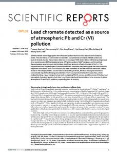 Lead chromate detected as a source of