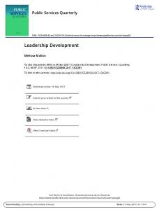 Leadership Development