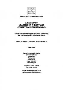 leadership theory - FCSH