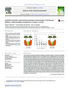 Leaf-litter leachate concentration promotes