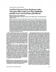 Leaf Wax Extracts of Four Deciduous Azalea Genotypes Affect Azalea ...