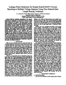 Leakage Power Reduction for Deeply-Scaled FinFET Circuits ...